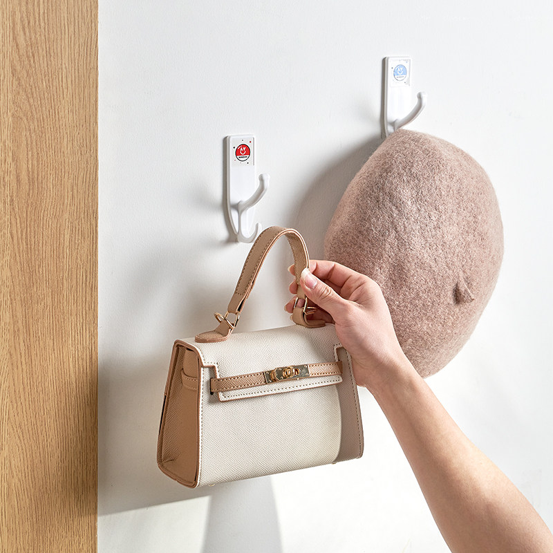 日本KM挂壁衣帽钩上下双钩粘钩