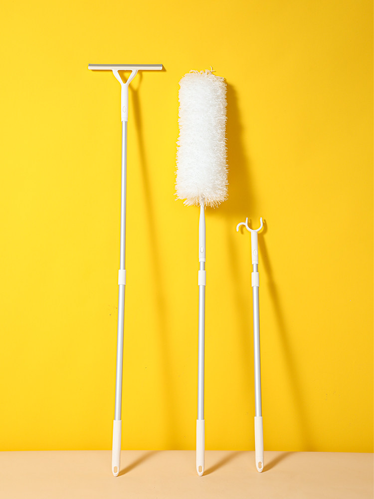 多用百变可换清洁套装伸缩衣叉/地板刷/除尘掸/水刮 米木日式家居