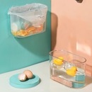 4663.贴壁式 强力无痕挂壁透明收纳盒 垃圾筒厨房小号便利垃圾桶