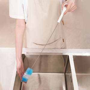 日本KM.1213长柄弯道清洁刷水管道内壁疏通去污刷子 米木日式家居