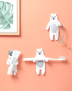 4424.可爱卡通粘胶挂钩软铁包胶柔性可弯曲粘钩 很合适小物件吊挂