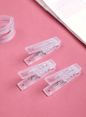 日式亚克力夹晾晒透明水晶夹子照片挂墙夹子零食封口夹收纳夹4292