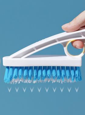 日式清洁刷手指扣环式墙角缝隙刷家务V毛刷多用短柄清洗刷子B3773