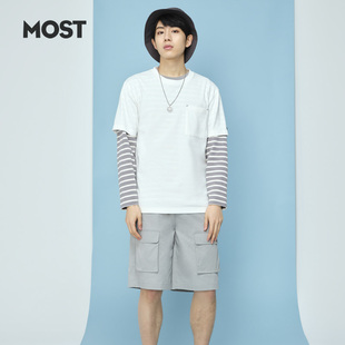 MOST男装新款T恤时尚男t宽松休闲体恤潮ins风C204106034