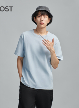 MOST/男装 山河社稷图联名 夏季蓝色印花纯棉短袖T恤C206106092