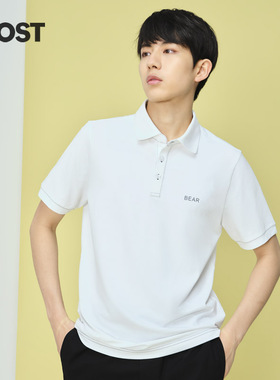 MOST男装夏季时尚潮流白色简约修身短袖polo衫男士C204106061