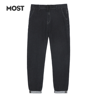 MOST男装牛仔裤男冬季直筒加绒休闲修身弹力裤子C111203038