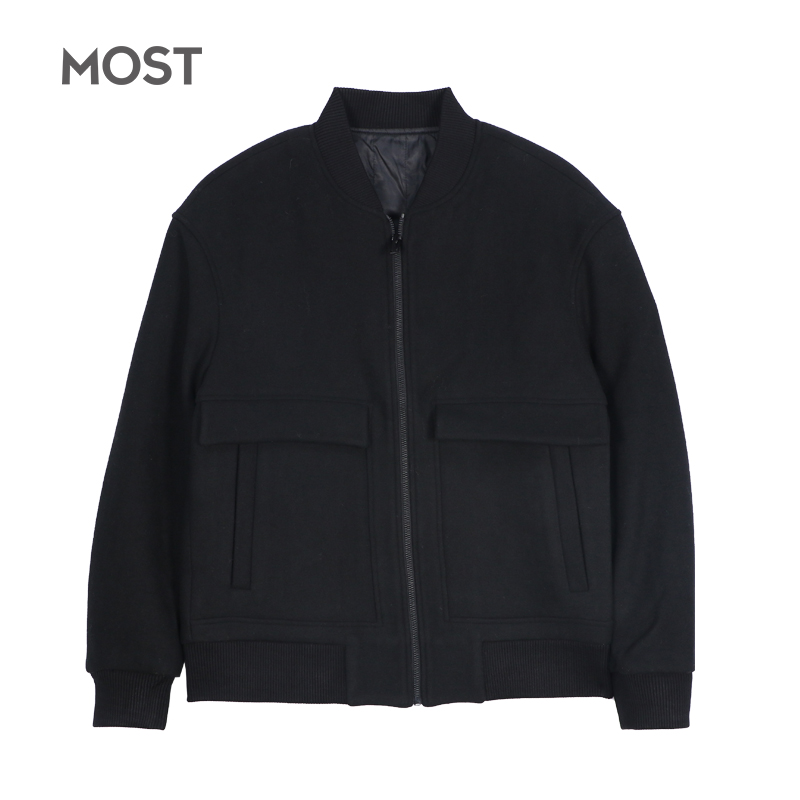 漠士秋冬季羊毛工装休闲茄克夹克