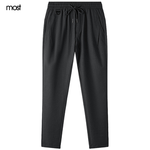 most漠士男装男士裤子夏季韩版潮流休闲九分裤修身小脚运动裤