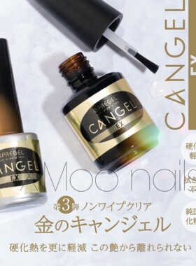 现货 日本pregel美甲功能胶EX nonheat低热超亮免洗封层甲油胶