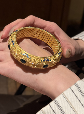 2025新款足金999点钻5D皇后手镯