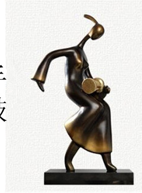 酒店大堂中式音乐迎宾人物雕塑摆件售楼处大厅过道落地装饰艺术品