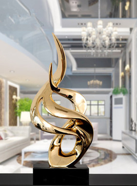 家居软装饰品轻奢home dec酒店售楼处商场走廊落地雕塑摆件艺术品