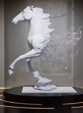 马头别墅酒店景观雕塑软装玻璃钢