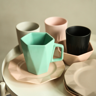 【瑕疵】法国订单 钻石款磨砂釉面陶瓷六边碗 杯子 多款入