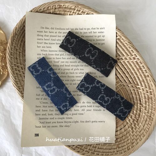网红老花字母双gg刘海侧边发夹