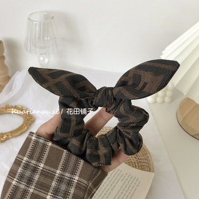 字母蝴蝶结发绳vintage头饰