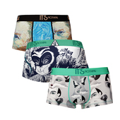 ITS 透气舒适锦纶平角裤 NOTHING男士 3条装 内裤 四角裤 舒适内裤 男