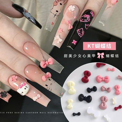 爆款黑白KT蝴蝶结大小混装秋冬