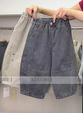 韩版加绒休闲棉布长裤