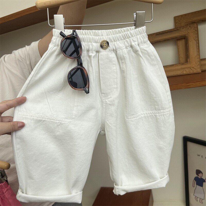 「糖糖妈」七分裤26夏季男童女童大口袋儿童美式工装裤子棉布宽松