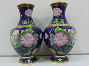 北京特色工艺品正宗铜胎掐丝珐琅景泰蓝15寸花瓶商务家居装饰礼品