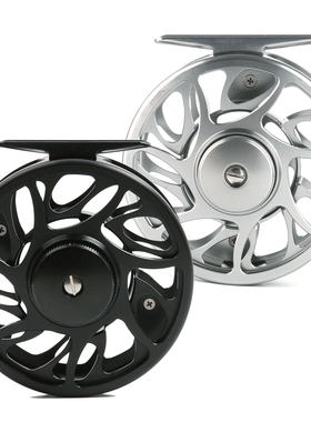 机加工飞钓轮 带泄力 黑色线杯 大号左右手互换 白条马口翘嘴飞轮