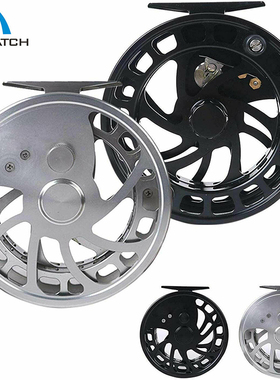 Center pin Floating Reel Freeflow 金属转速黑枪色渔线轮 飞轮