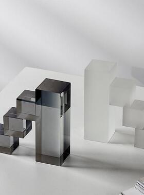 现代北欧攀登书档书立摆件软装样板间客厅茶几阶梯家居装饰品配搭