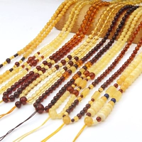 思华年 Янтарное радужное ожерелье из воскового агата, ремешок, свитер, градиент, 50см, 66см
