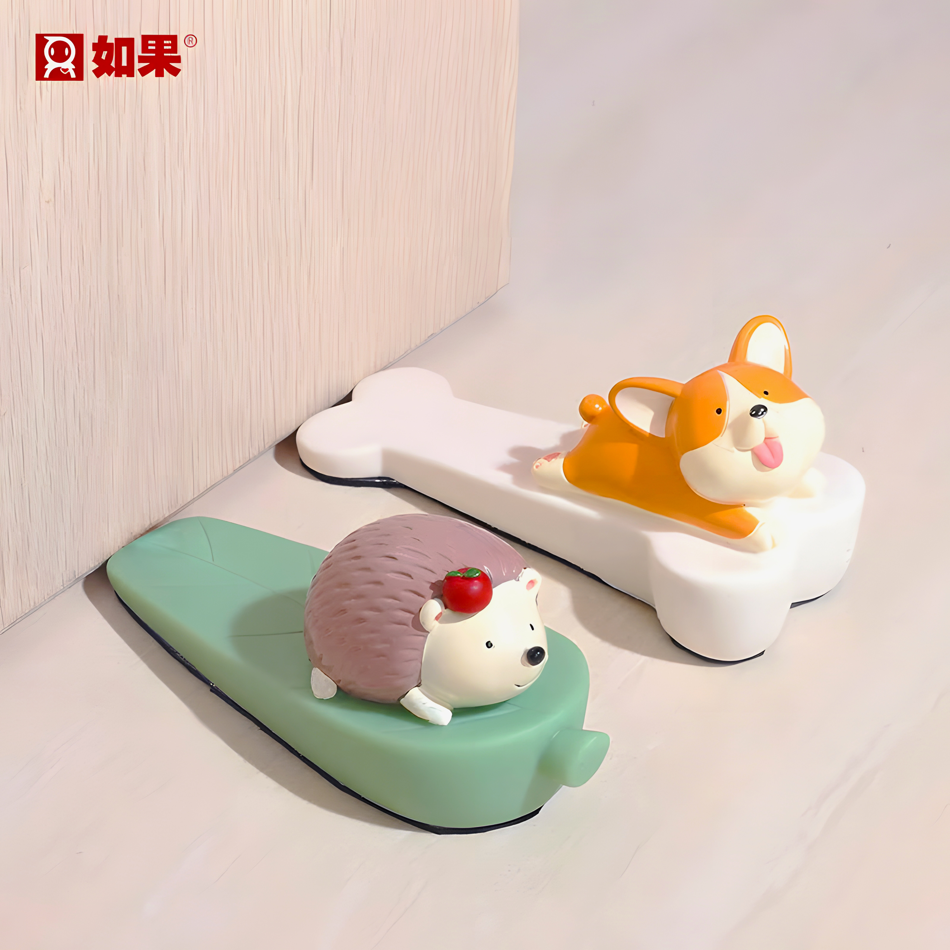 可爱动物阻器门免打孔门挡器