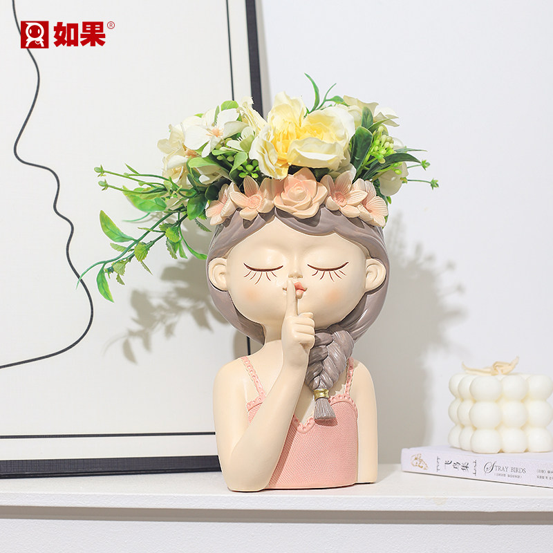 北欧风仙女花盆阳台花园可爱装饰多肉盆栽客厅桌面创意个性摆件