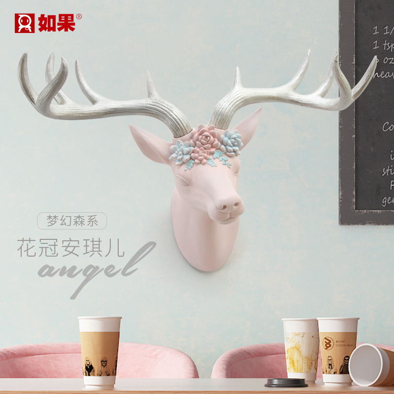招财鹿头壁挂装饰少女房间ins墙面北欧麋鹿挂件墙壁创意动物挂饰|ruв категории Домашний быт, роспись - от Buy2taobao.com для оказания профессиональной услуги покупки агента Taobao