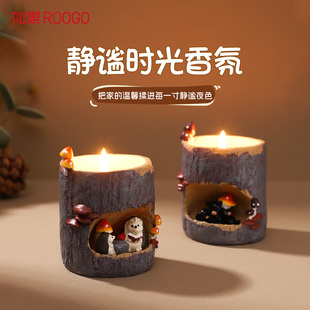 静谧时光香薰蜡烛摆件七夕伴手礼高级生日礼物卧室家用装饰情人节