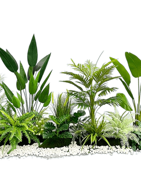 仿真植物造景天堂鸟盆栽组合装饰