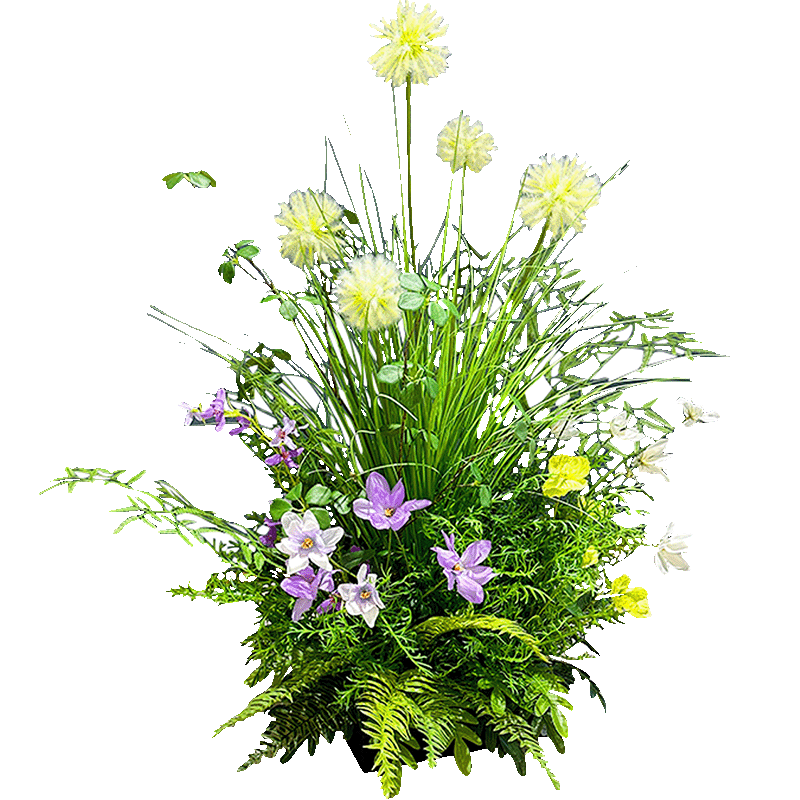 wo+仿真花狗尾草假花蒲公英花艺
