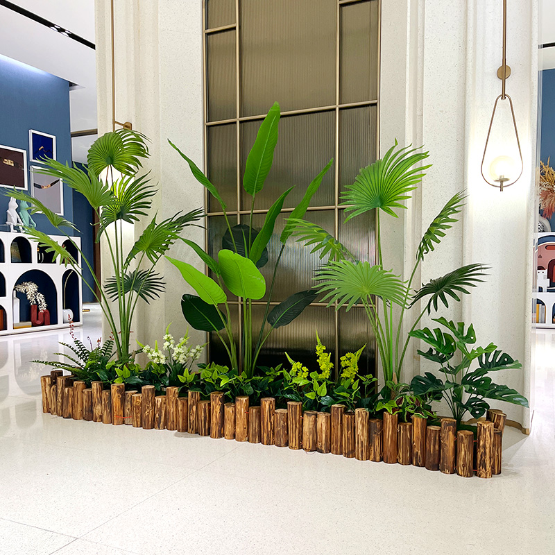 wo 高仿真落地大型竹子天堂鸟葵树绿植景观造景橱窗露台庭院装饰