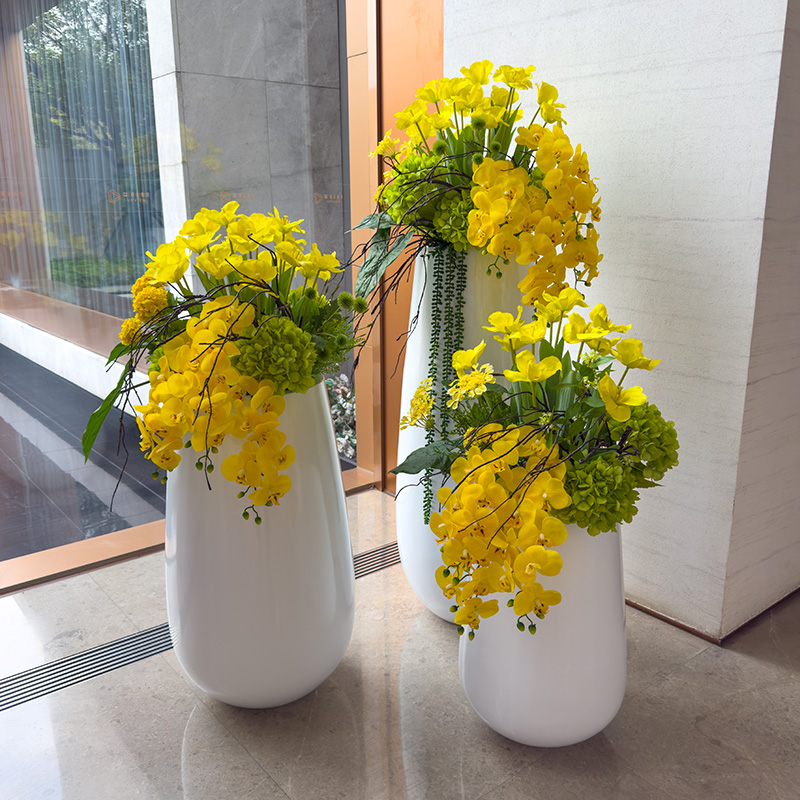 wo+仿真郁金香落地大花瓶装饰