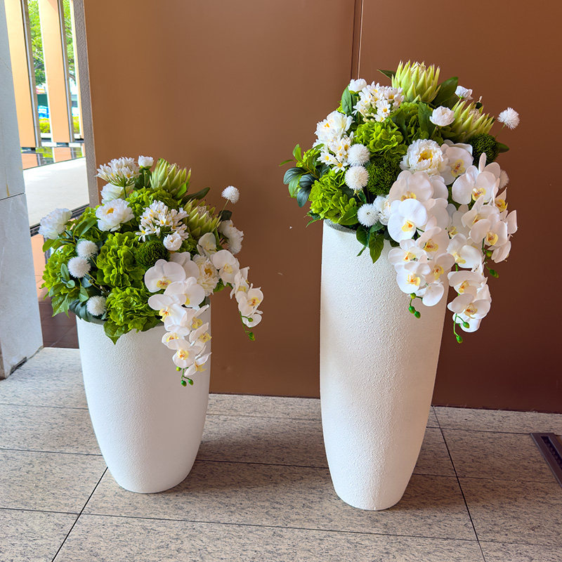 wo+落地大盆景观花仿真帝王花绣球白绿色系花艺酒店大堂餐厅摆放,家居饰品,仿真花/假花,淘宝优惠券,粉丝福利购,淘宝优惠卷