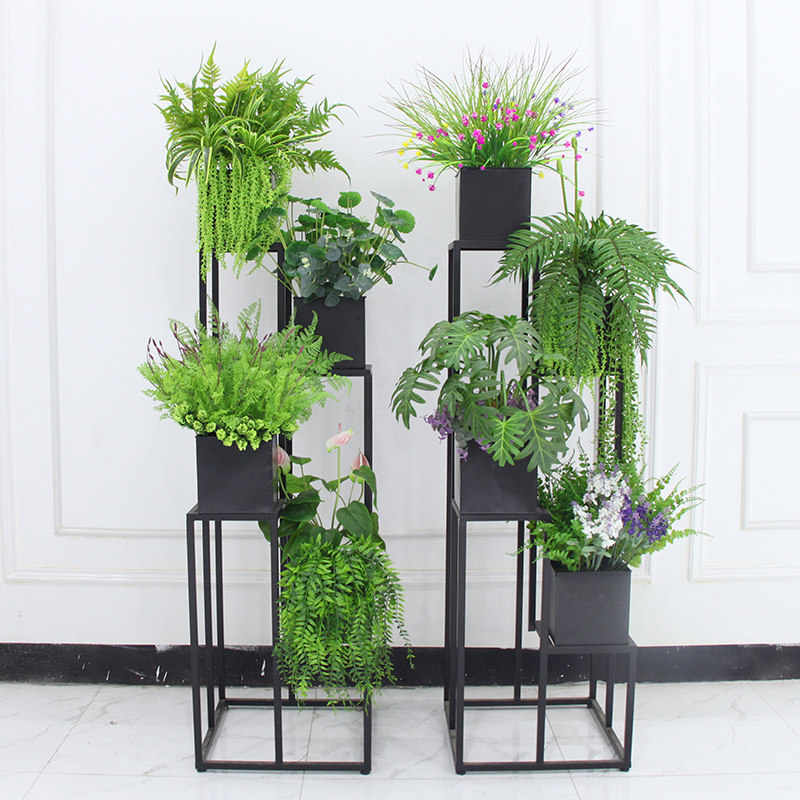 仿真草背景墙装饰布景客厅创意绿草花材假花一支单枝外墙绿植花卉