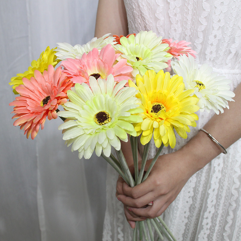 假花仿真花非洲菊餐桌花艺摆件装饰房间的小饰品客厅摆设现代简约