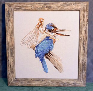 法国DMC十字绣套件骑鸟小精灵欧式 卡通杂志俄图客厅精准印花7572