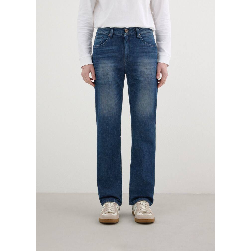 韩国代购GUESS男士直筒牛仔裤棉质中腰休闲裤蓝色男裤MQ1D6052