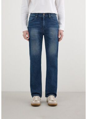 韩国代购GUESS男士直筒牛仔裤棉质中腰休闲裤蓝色男裤MQ1D6052