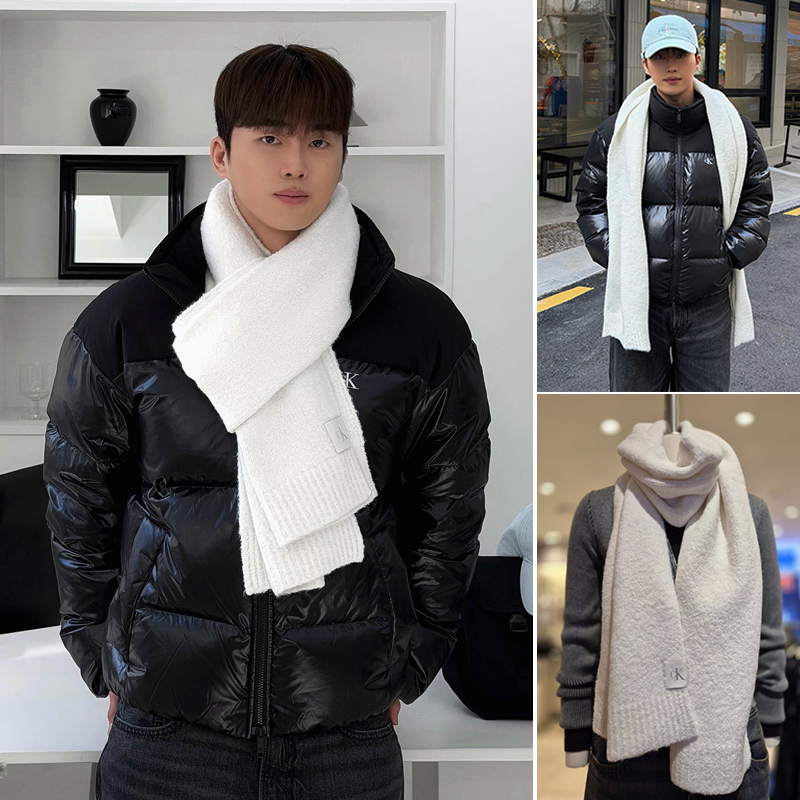 CALVIN KLEIN JEANS韩国代购25秋冬男女防风保暖围巾围脖4D8066G