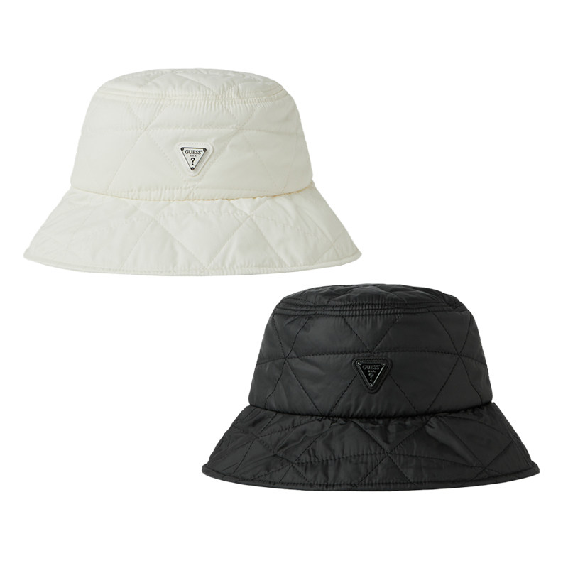 GUESS韩国代购25秋冬女士小标加棉休闲百搭水桶帽渔夫帽