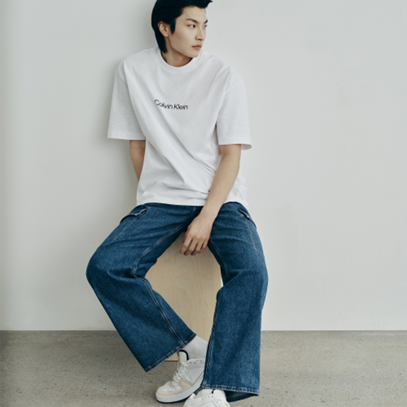 CK男士90S系列直筒工装风牛仔裤