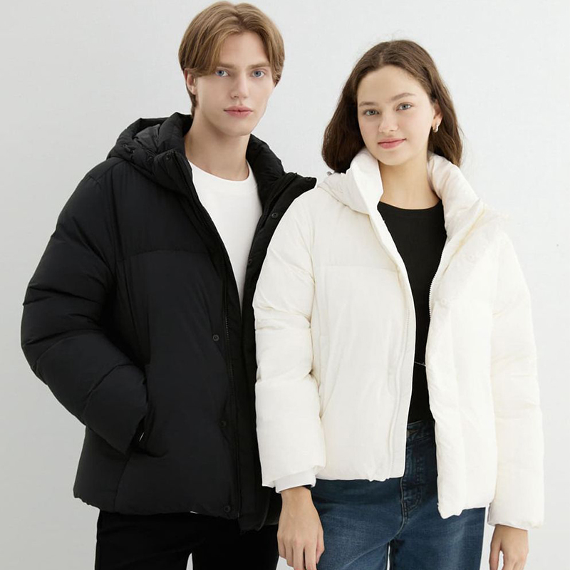 GUESS韩国代购25冬男女情侣休闲百搭通勤轻量保暖鹅绒面包羽绒服