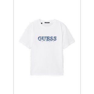 T恤MQ2K8437 纯棉圆领休闲多色短袖 韩国代购 26夏GUESS男女同款