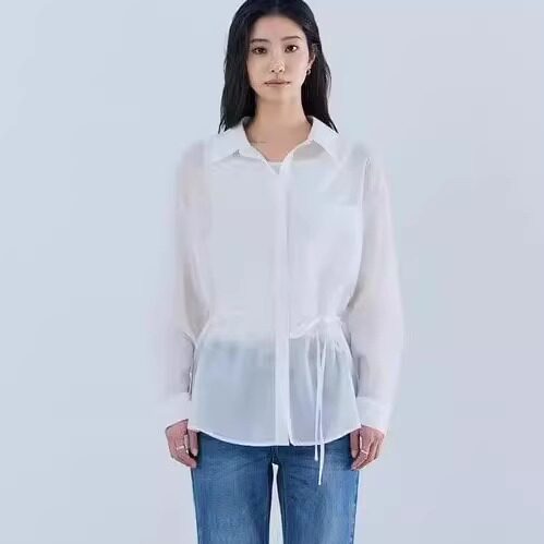 26夏GUESS女款天丝轻薄透视衬衫